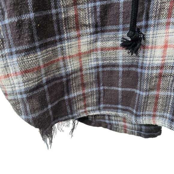 American Eagle Plaid Button Down Shirt Oversized Stretch Soft Cozy Fall Top - Picture 8 of 10